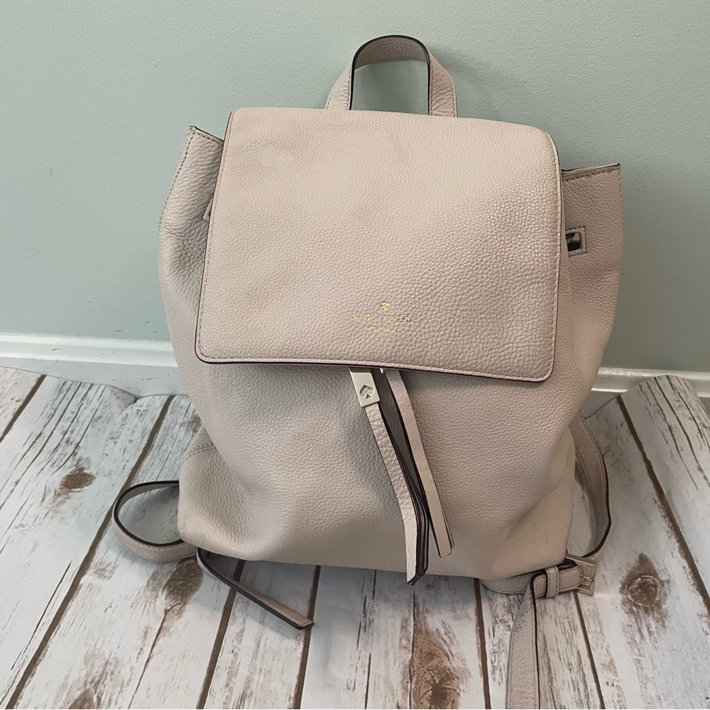 Kate Spade Cream Leather Backpack